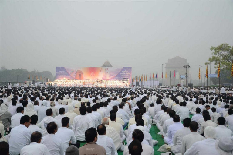 Brahma kumaris mass meditation - delhi - 3