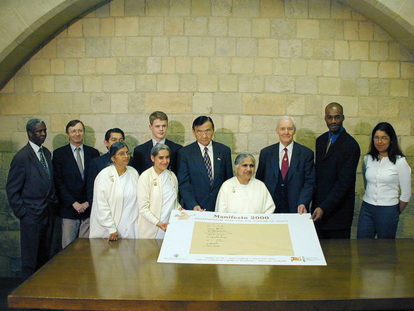 Dadi and dignitaries at the house of commons, london, at the launch of iycp in 2000