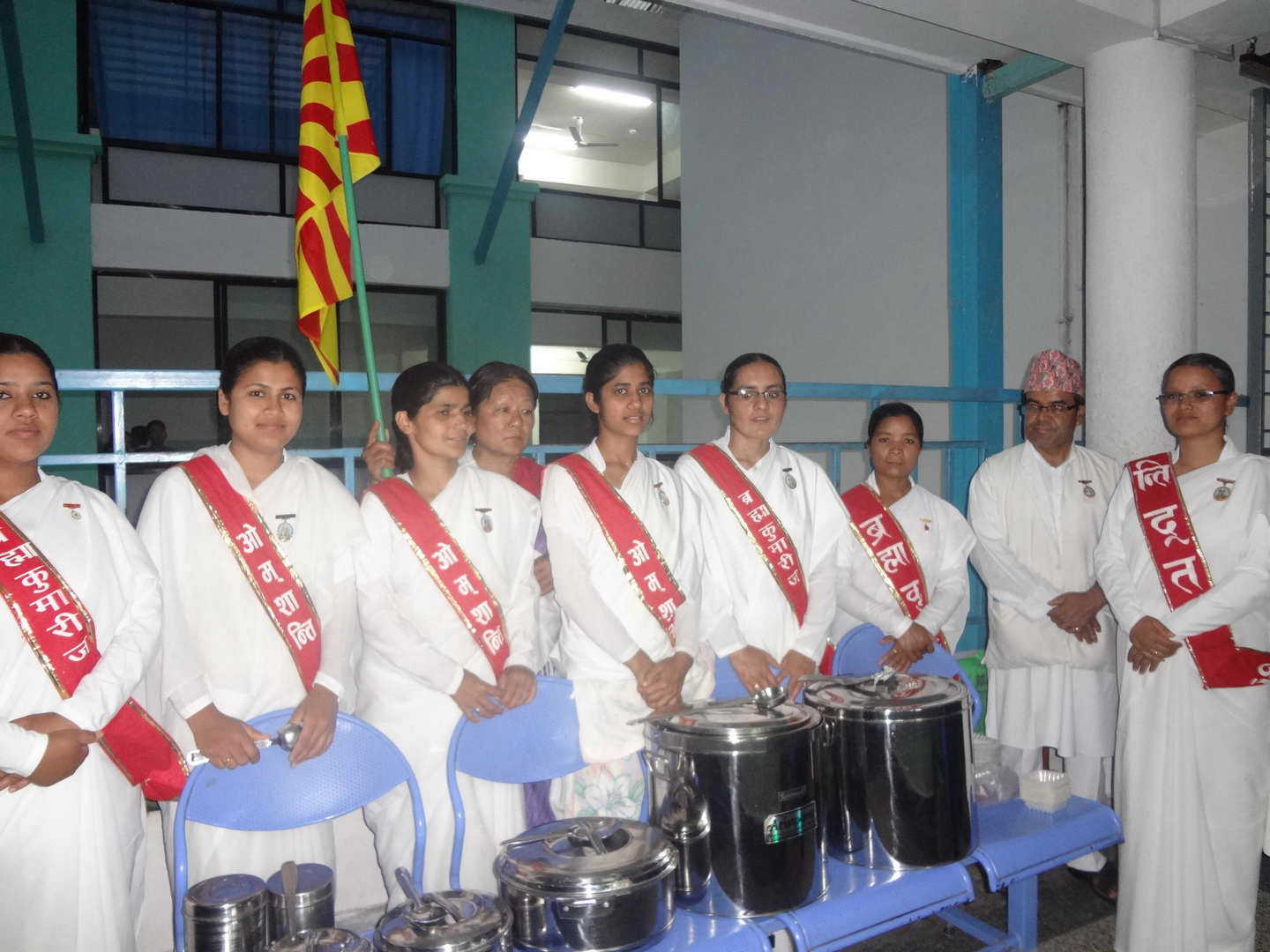 Pokhara brahmakumaris bk shova team in hospital feeding quske victims