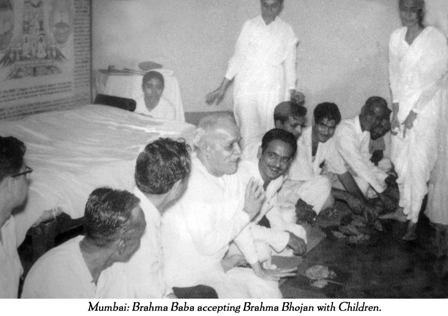 Brahma baba having brahma bhojan