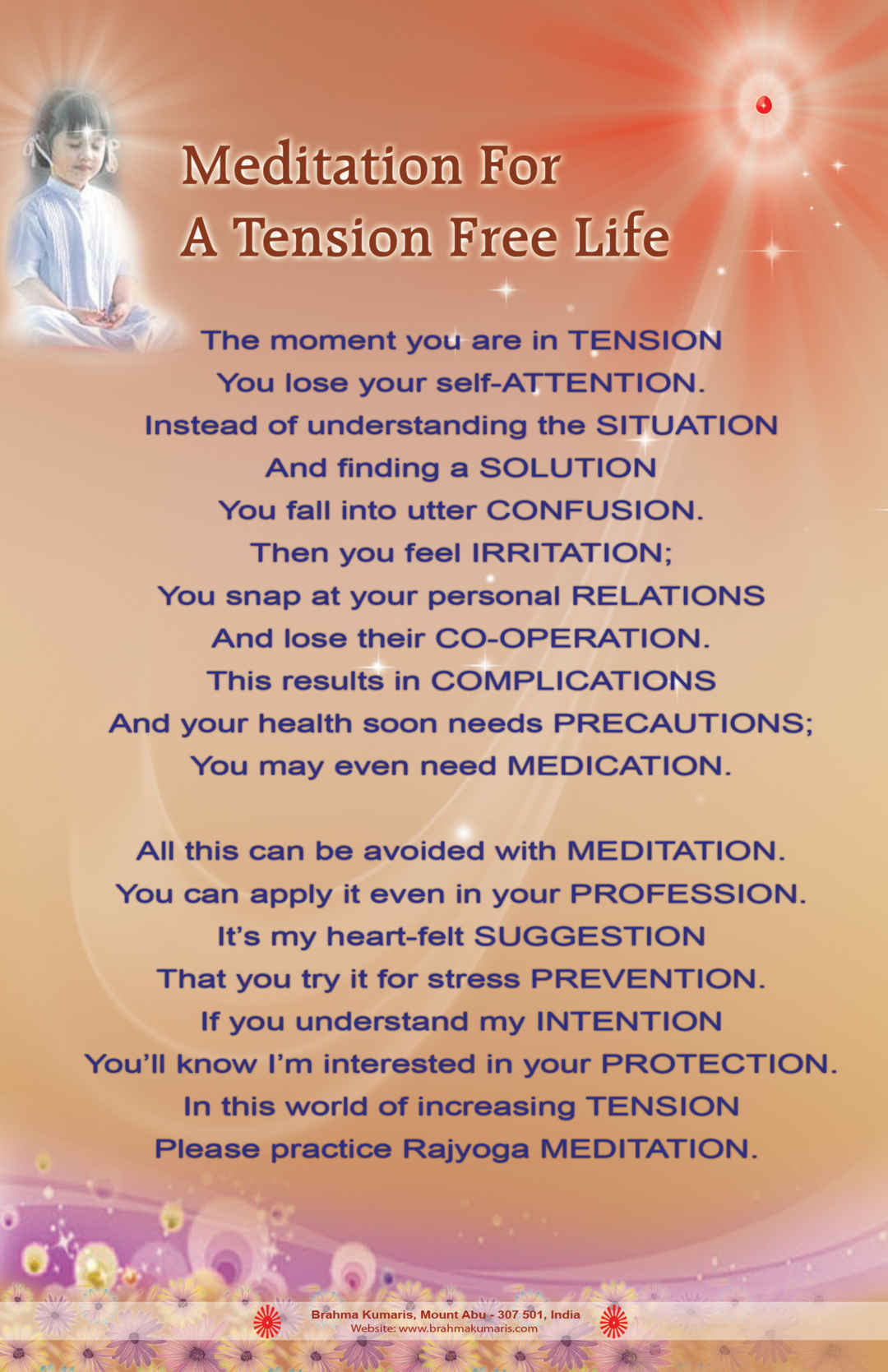 Meditation for a tension free life
