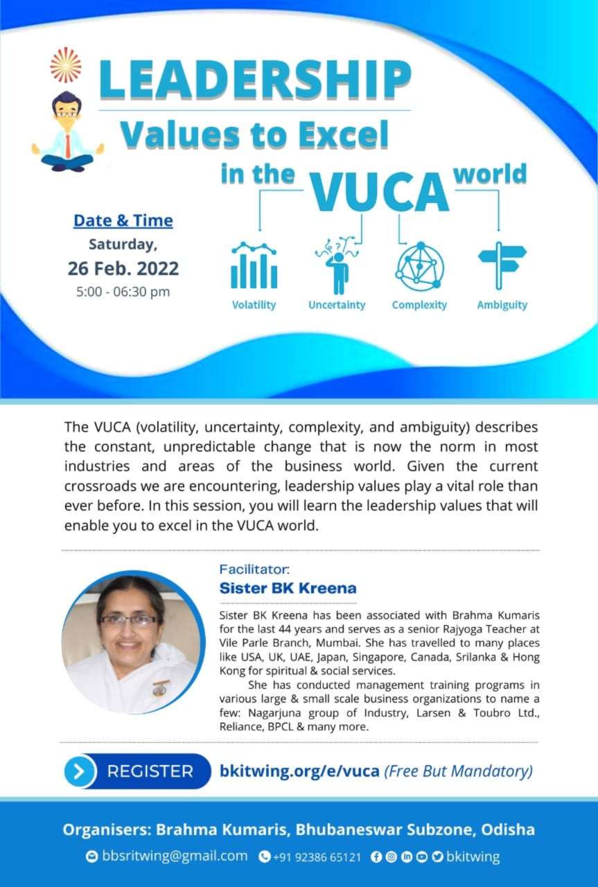 Leadership values to excel in the vuca world