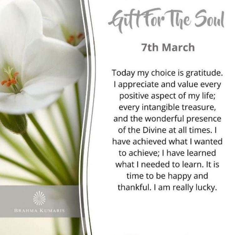 07th march gift for soul