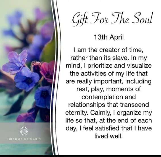 13th april gift for the soul - brahma kumaris | official