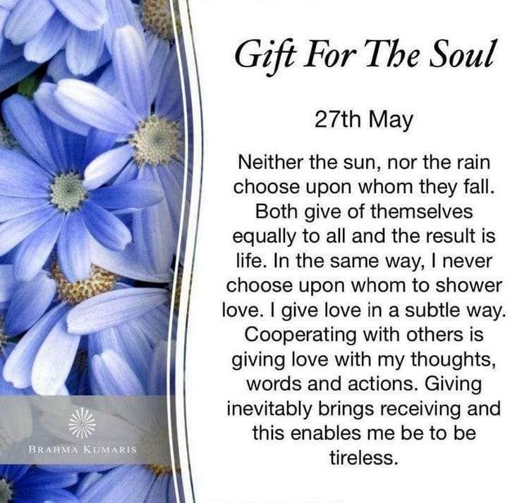 27th may gift for soul
