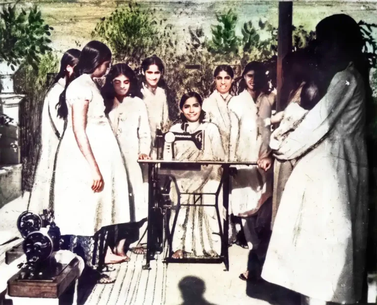 Didi ji teaching sewing