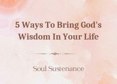Soul Sustenence Eng 19th Mar 23