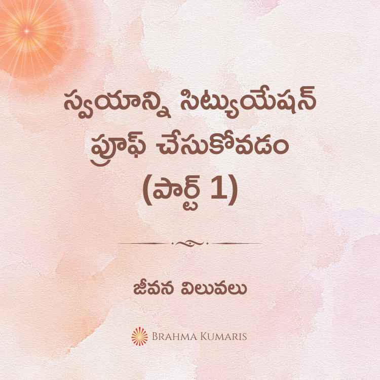 స్వయాన్ని సిట్యుయేషన్ ప్రూఫ్ చేసుకోవడం(పార్ట్ 1)