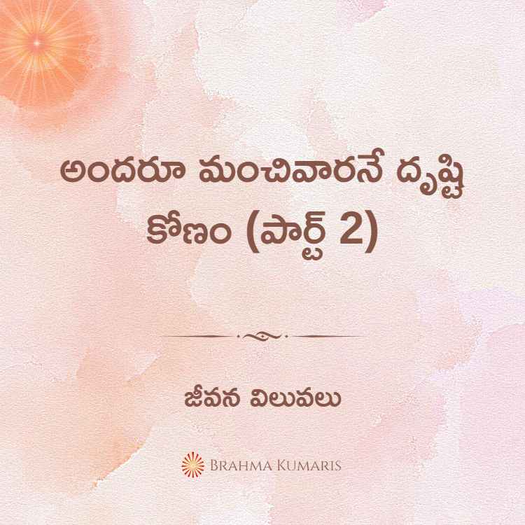అందరూ మంచివారనే దృష్టి కోణం (పార్ట్ 2)