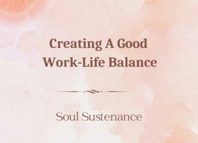 29th May 2023 Soul Sustenence English