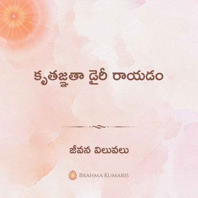 10th jan - జీవన విలువలు 2 brahma kumaris | official కృతజ్ఞతా డైరీ రాయడం