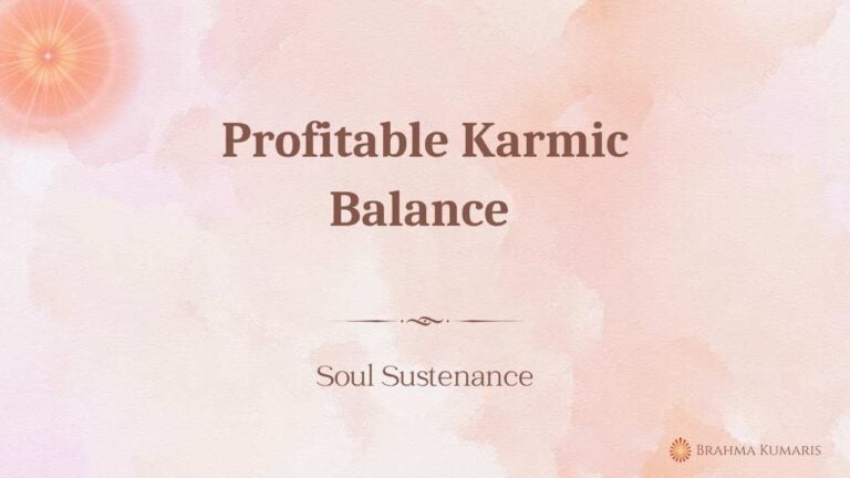 Profitable karmic balance