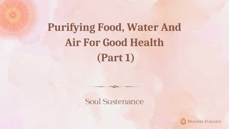 Purifying food, water and air for good health (part 1)