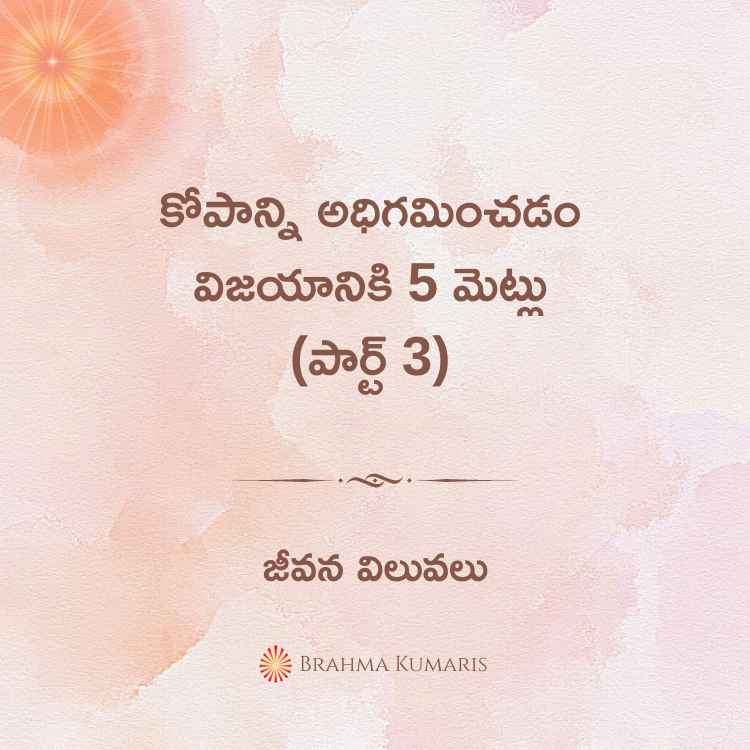 కోపాన్ని అధిగమించడం – విజయానికి 5 మెట్లు (పార్ట్ 3)