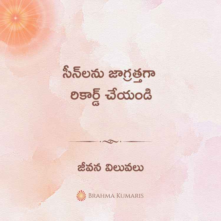 సీన్‌లను జాగ్రత్తగా రికార్డ్ చేయండి