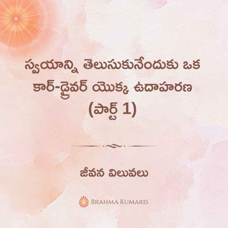 స్వయాన్ని తెలుసుకునేందుకు ఒక కార్-డ్రైవర్ యొక్క ఉదాహరణ (పార్ట్ 1)