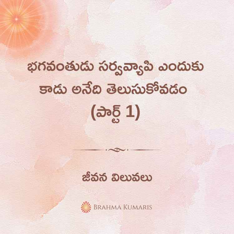 భగవంతుడు సర్వవ్యాపి ఎందుకు కాడు అనేది తెలుసుకోవడం (పార్ట్ 1)