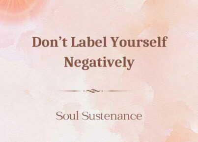 23rd Sept 2023 Soul Sustenence English