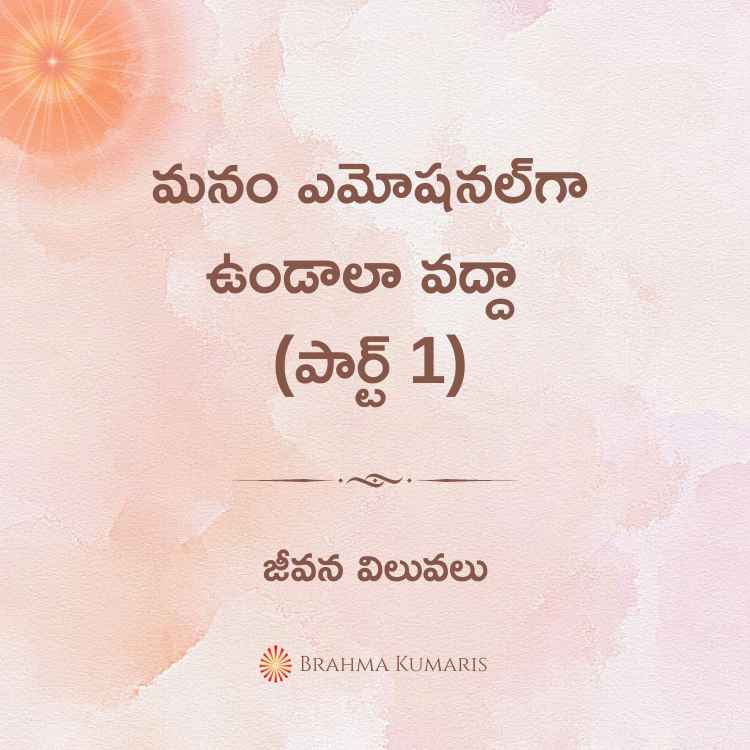 Manam emotional gaa undaala vaddaa