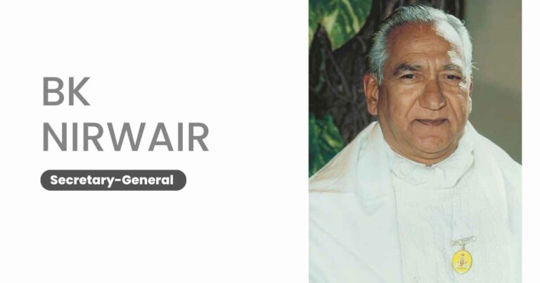 BK Nirwair Bhaijee Secretary General of Brahma Kumaris