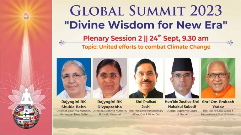 Global summit 23 8 plenary sessi - brahma kumaris | official