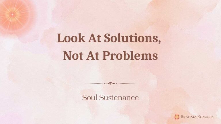 Look at solutions, not at problems