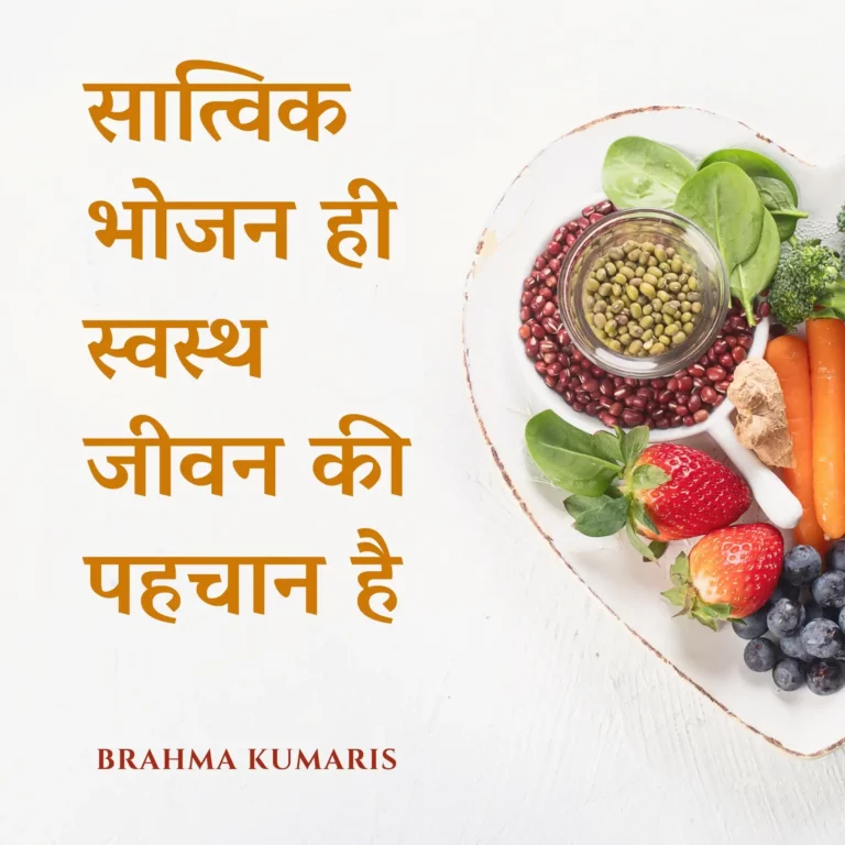 सात्विक भोजन ही स्वस्थ जीवन की पहचान है