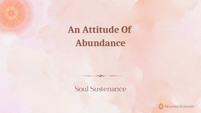 An attitude of abundance