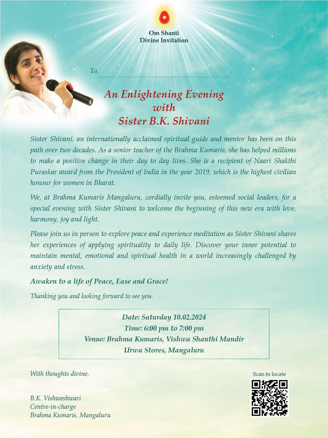 An enlightening evening with bk shivani didi