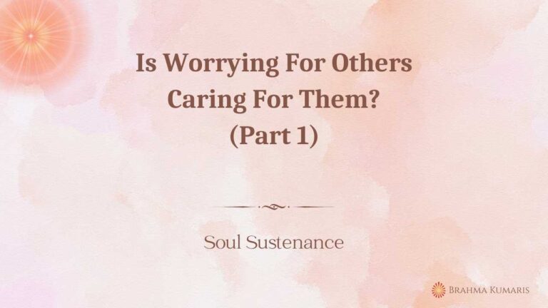 Is worrying for others caring for them (part 1)?