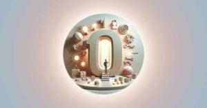 depicting the idea of "Creating 10 Thoughts Daily to Solve Life Problems," with an emphasis on visually incorporating the number 10 into the image. The scene features a person in a reflective pose, surrounded by symbols that represent ten different positive thoughts or ideas, each contributing to problem-solving.