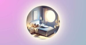 The unseen threads of karma: rajan's story 18 A peaceful night scene, showcasing a person sleeping soundly in a serene bedroom, with soft moonlight filtering through the window. The design emphasizes tranquility and restfulness, creating a calm and friendly visual experience.