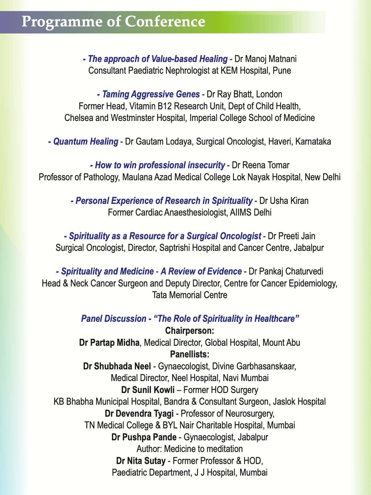 3rd National Conference on “Rejuvenating Medical Minds”