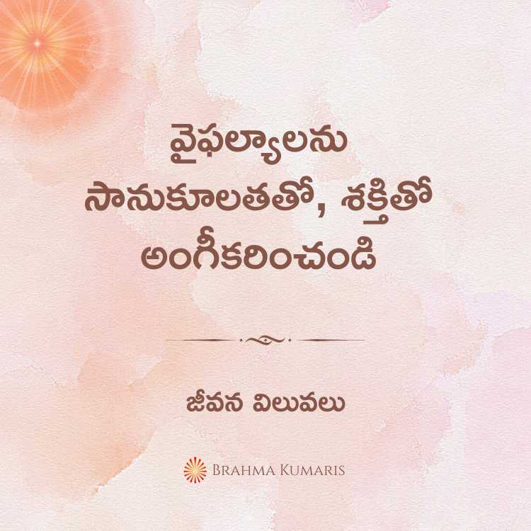 వైఫల్యాలను సానుకూలతతో, శక్తితో అంగీకరించండి