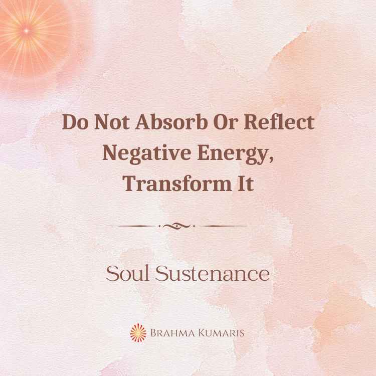 Do Not Absorb Or Reflect Negative Energy, Transform It
