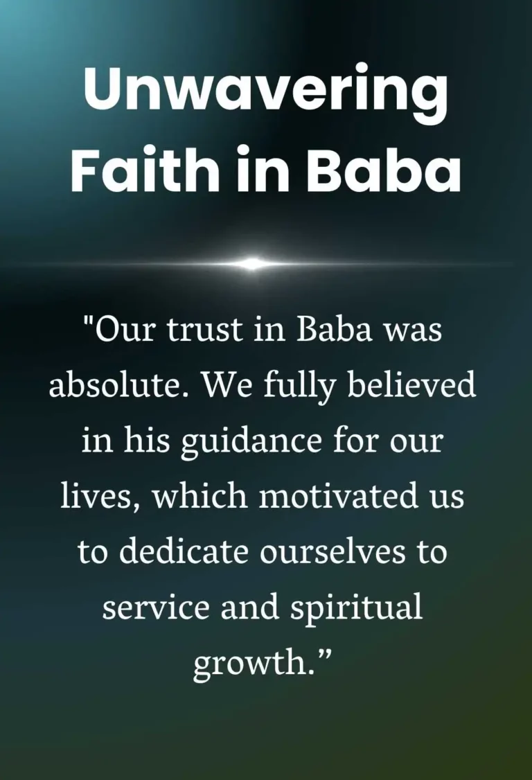 Unwavering faith in baba