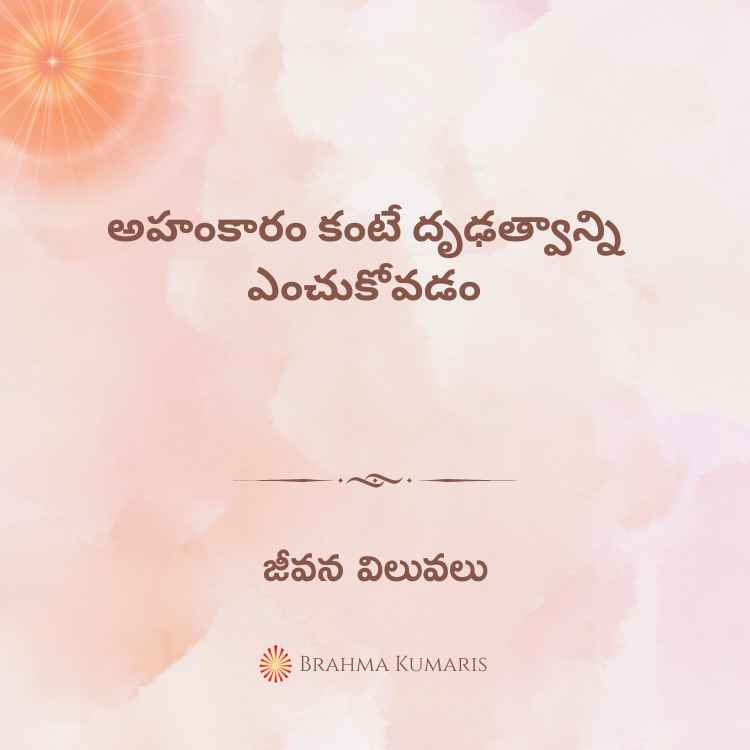 అహంకారం కంటే దృఢత్వాన్ని ఎంచుకోవడం