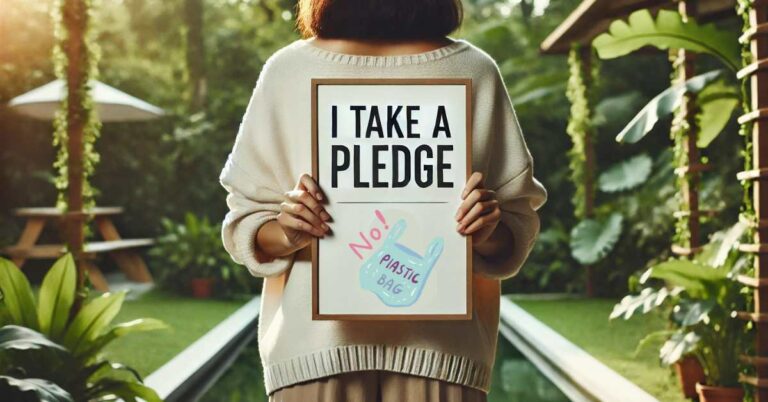 Take a pledge for no plastic bag