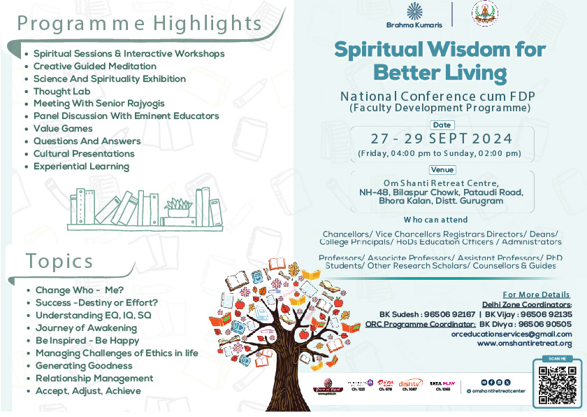 Program for educators – spiritual wisdom for better living