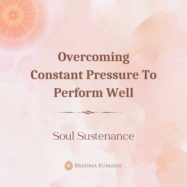 Overcoming constant pressure to perform well