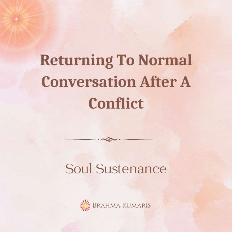 Returning to normal conversation after a conflict