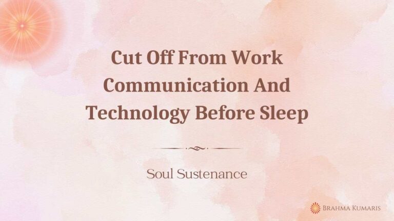Cut off from work communication and technology before sleep
