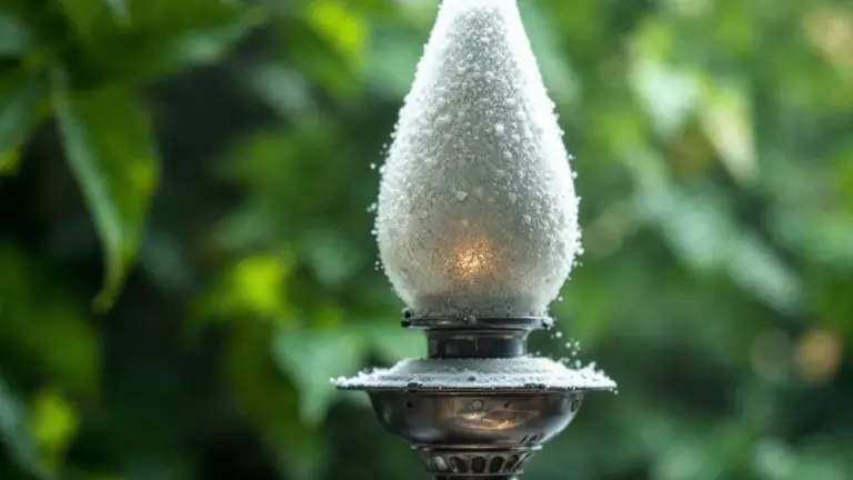 Lamp covered with dust