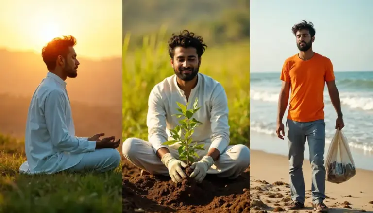 4. 2 meditating for the earth, planting a tree, reducing waste-wildlifeday