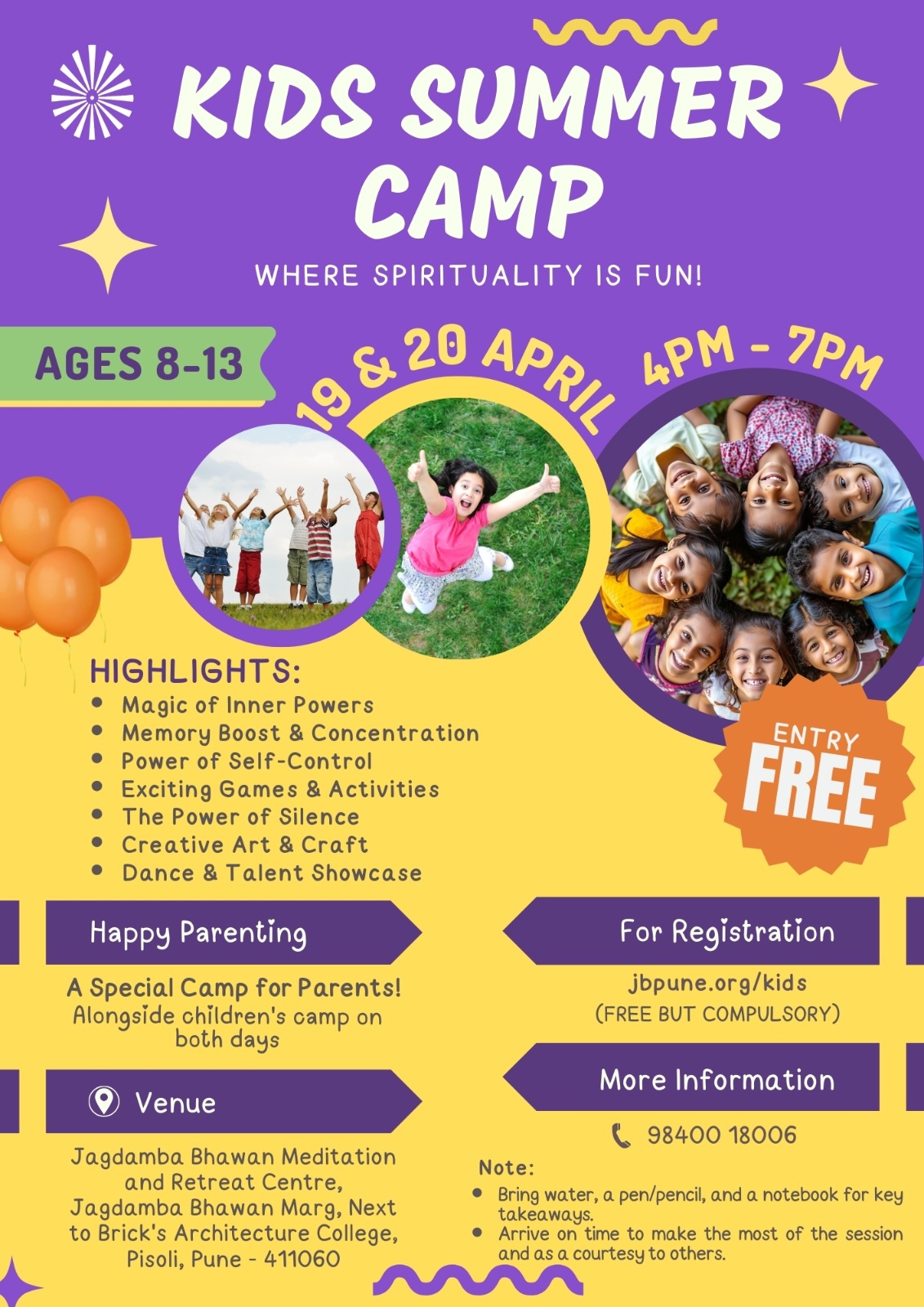 Exciting kids summer camp