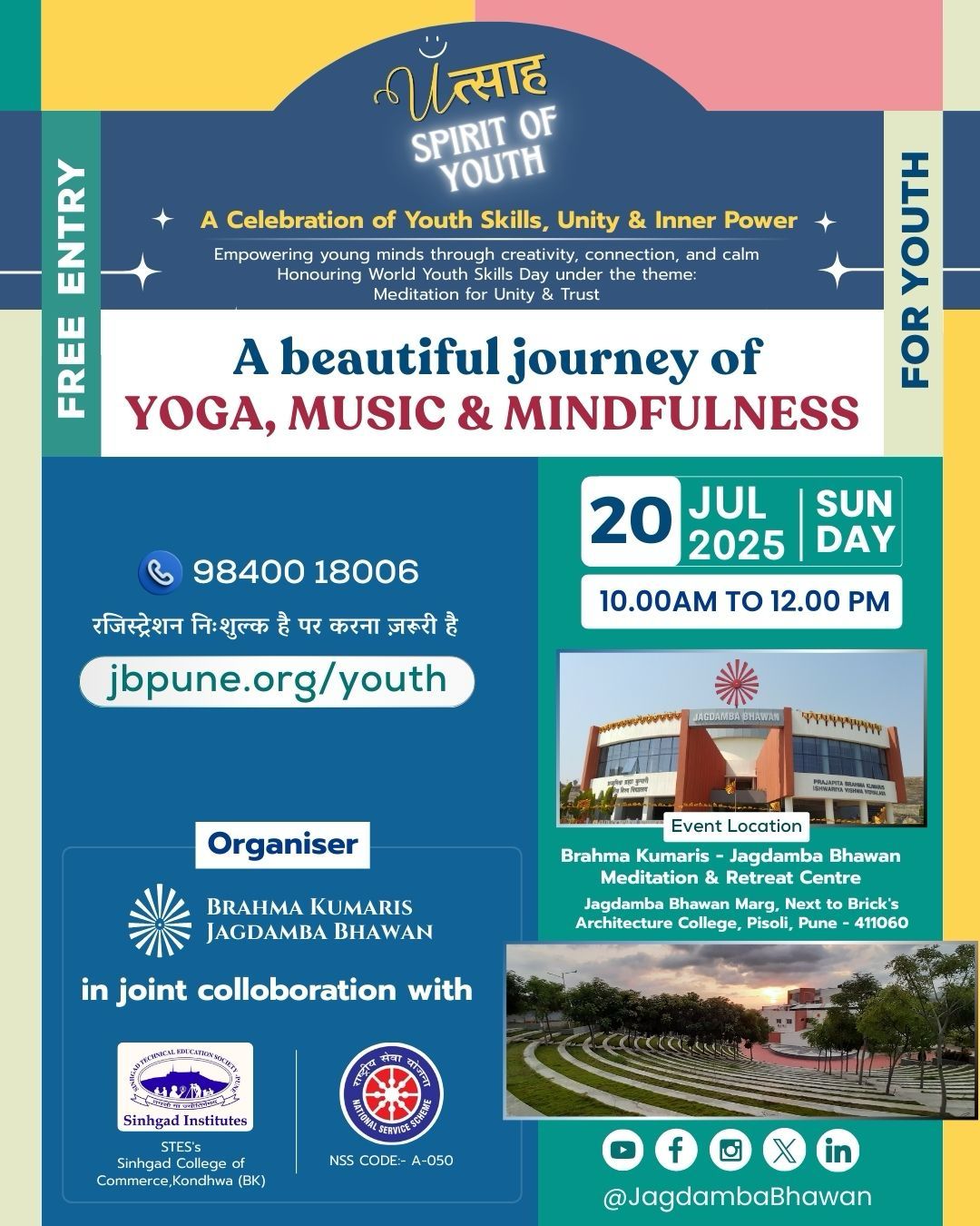 Spirit of youth pune | meditation, music & mindfulness event | 20 july 2025