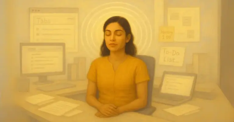 Pause to recharge: one minute pauses for a scattered mind