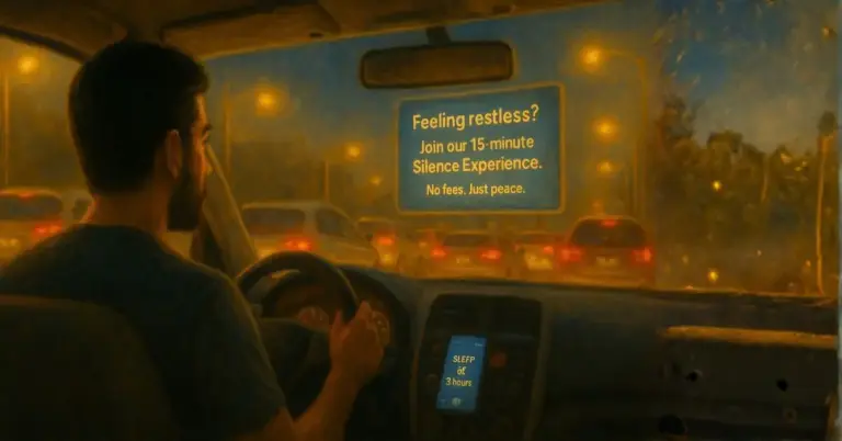 A billboard in the jam