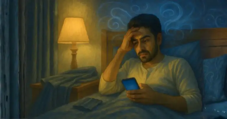 Aarav stared at his phone. His sleep tracker flashed — youve been awake for 3 hours