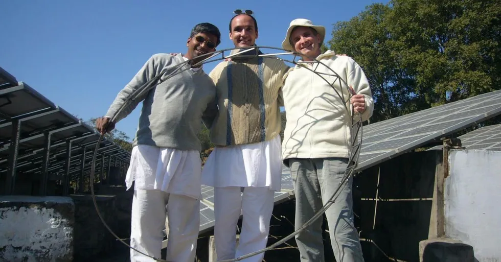 We began experimenting with practical solar solutions. Together with german engineer wolfgang scheffler